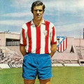 Luis Aragones wearing Atletico Madrid 1970-71 shirt